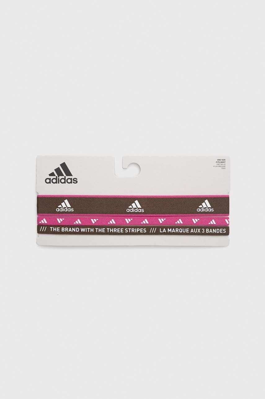 Tréninkové čelenky adidas Performance 3-pack růžová barva - růžová -  71 % Polyamid