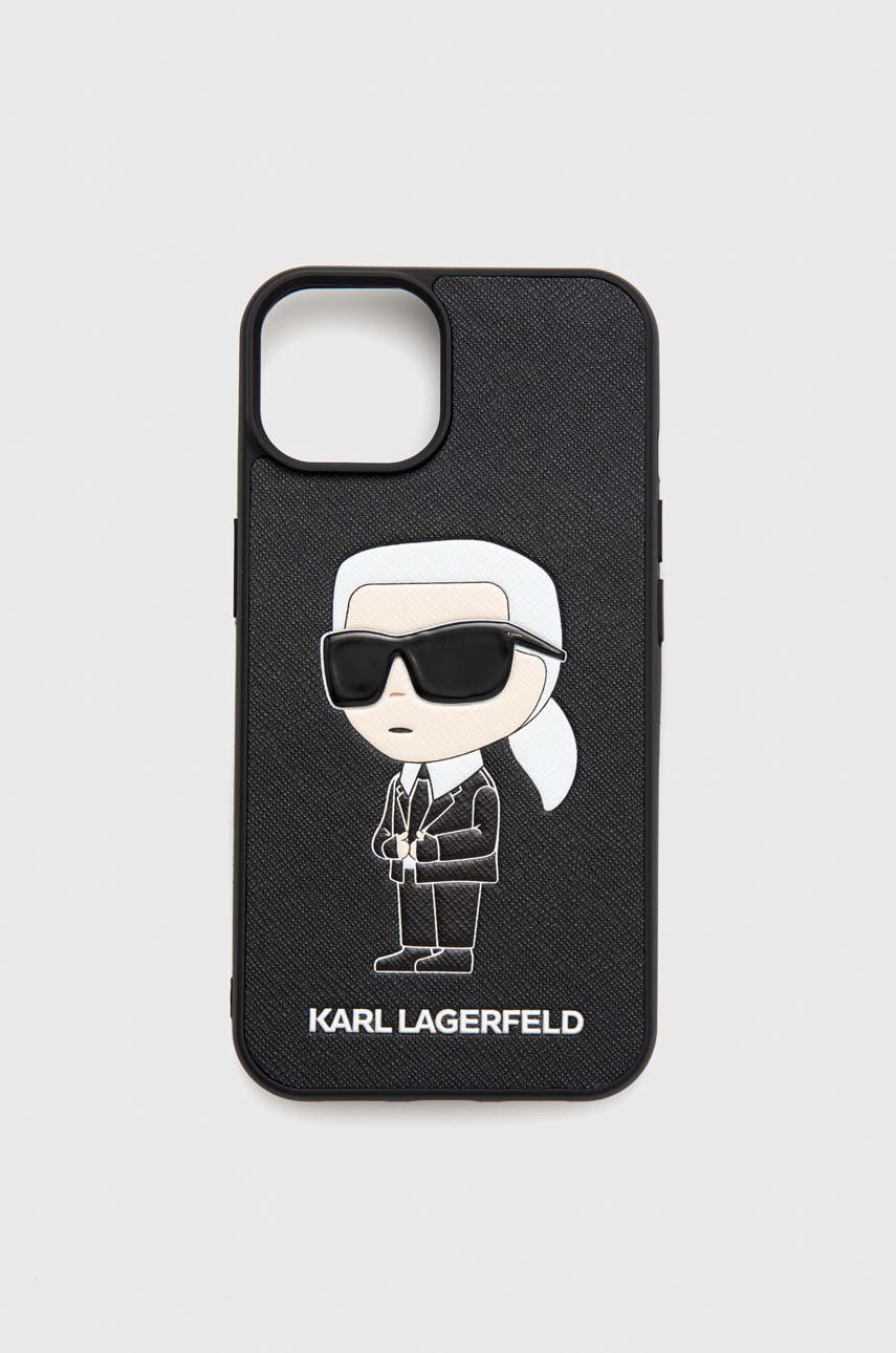 Obal na telefon Karl Lagerfeld iPhone 14 černá barva - černá -  Materiál č. 1: 100 % Termoplast