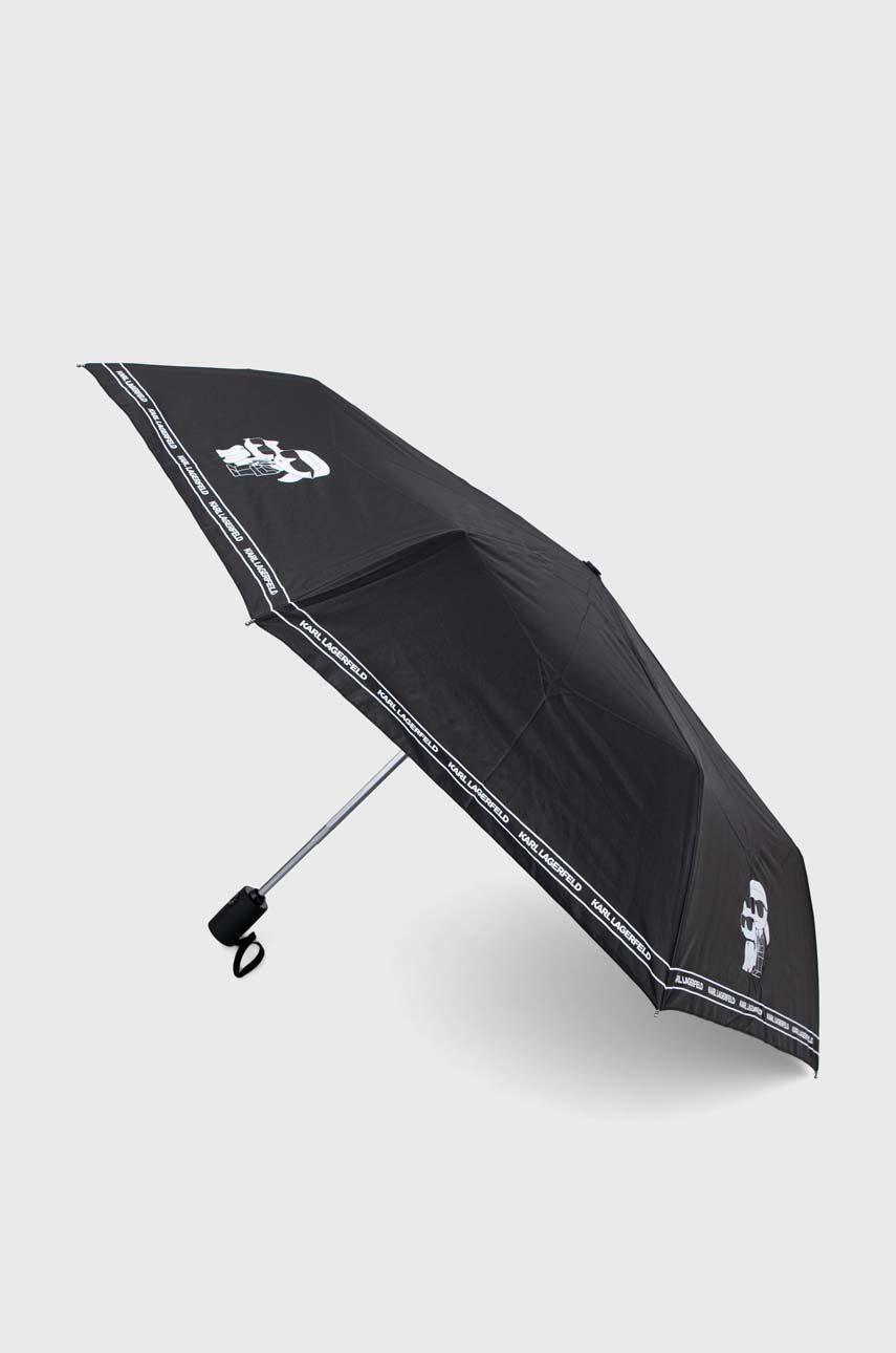 Levně Deštník Karl Lagerfeld černá barva
