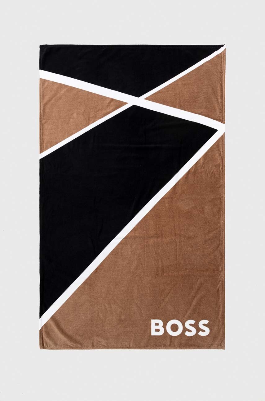 

Хлопковое полотенце BOSS цвет зелёный
