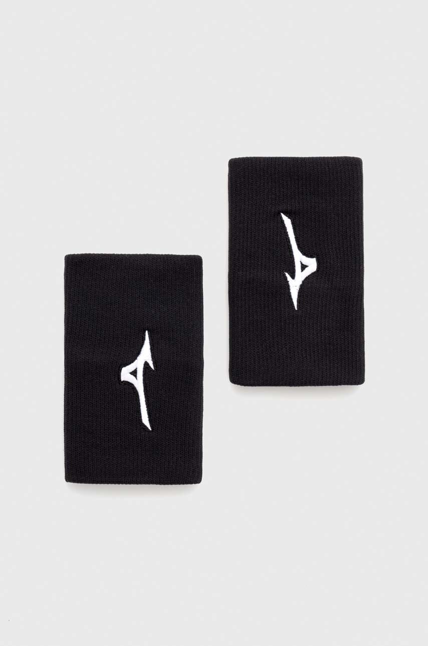 Mizuno brățări 2-pack culoarea negru