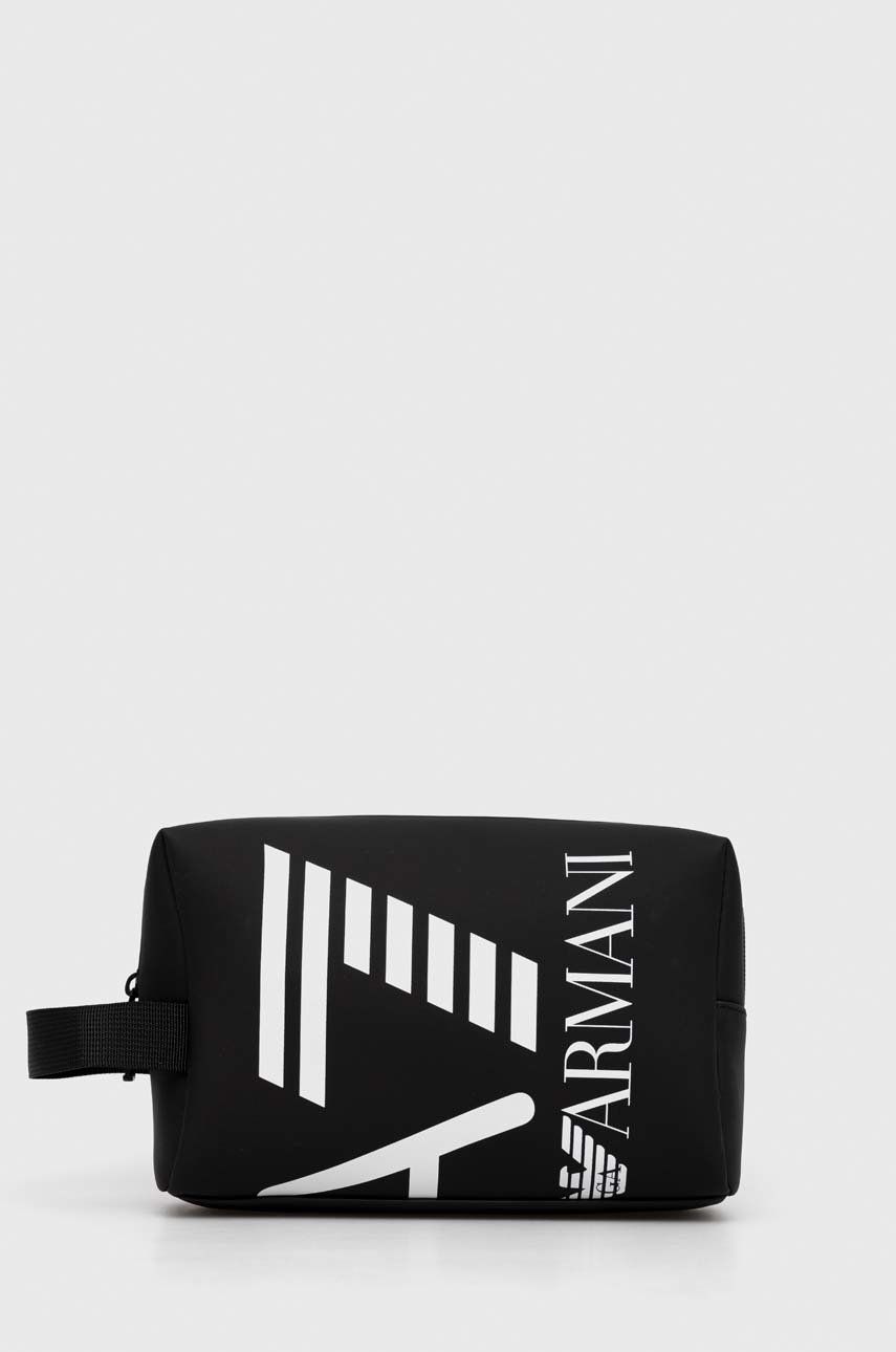Levně Kosmetická taška EA7 Emporio Armani černá barva