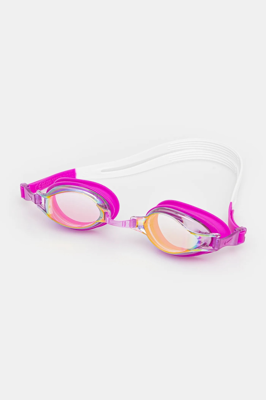 Levně Plavecké brýle Nike Chrome Mirror zelená barva