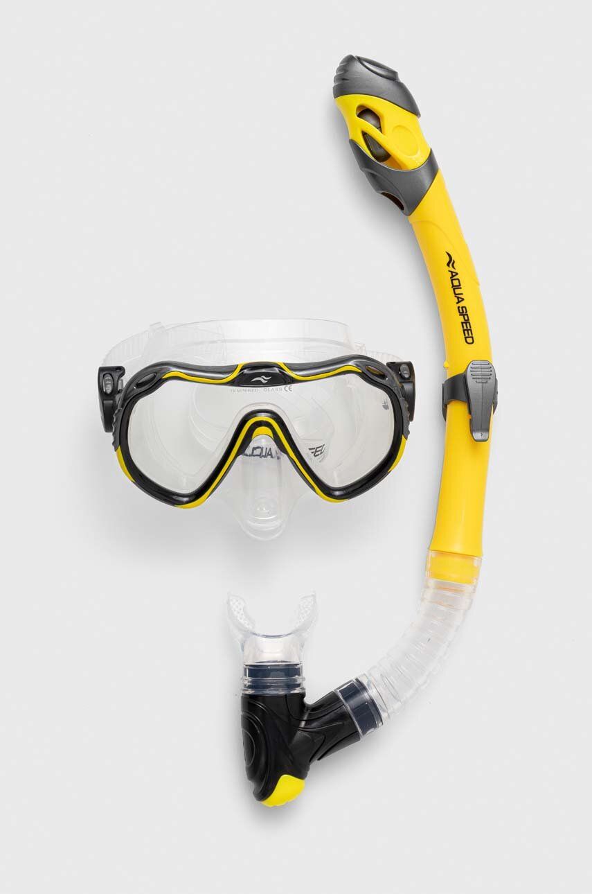 Potápěčská souprava Aqua Speed Java + Elba žlutá barva - žlutá -  Umělá hmota