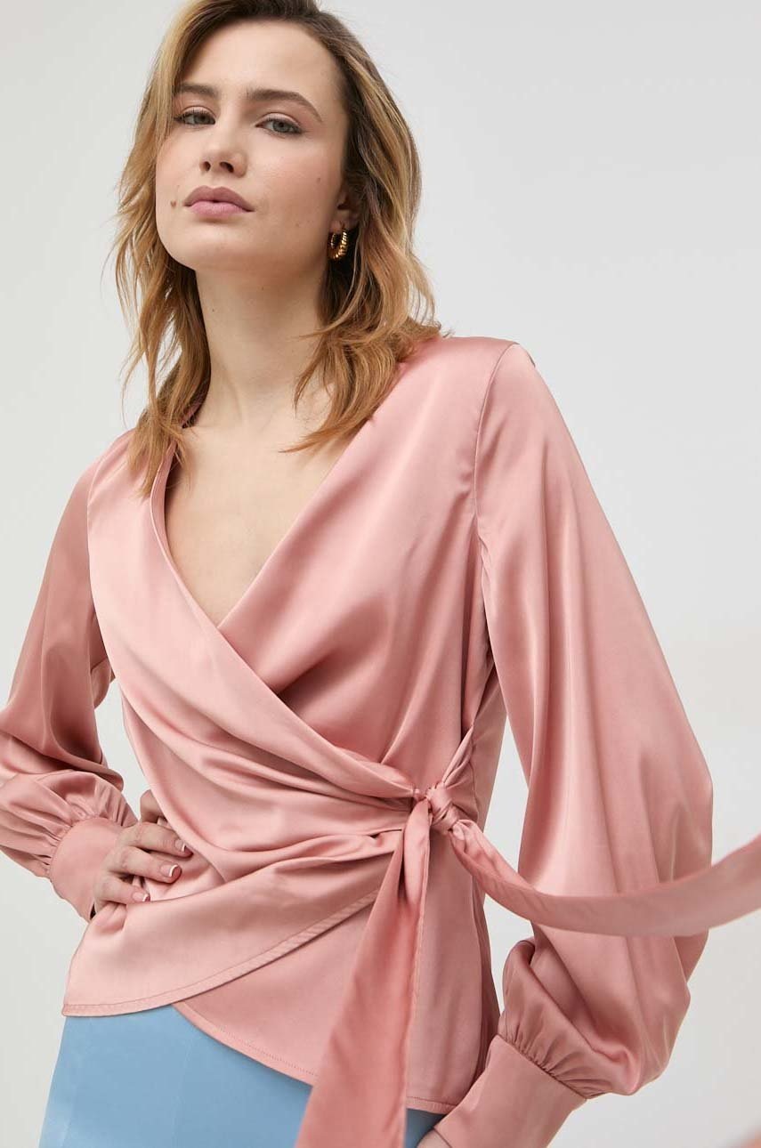 

Блузка Guess жіноча колір рожевий однотонна