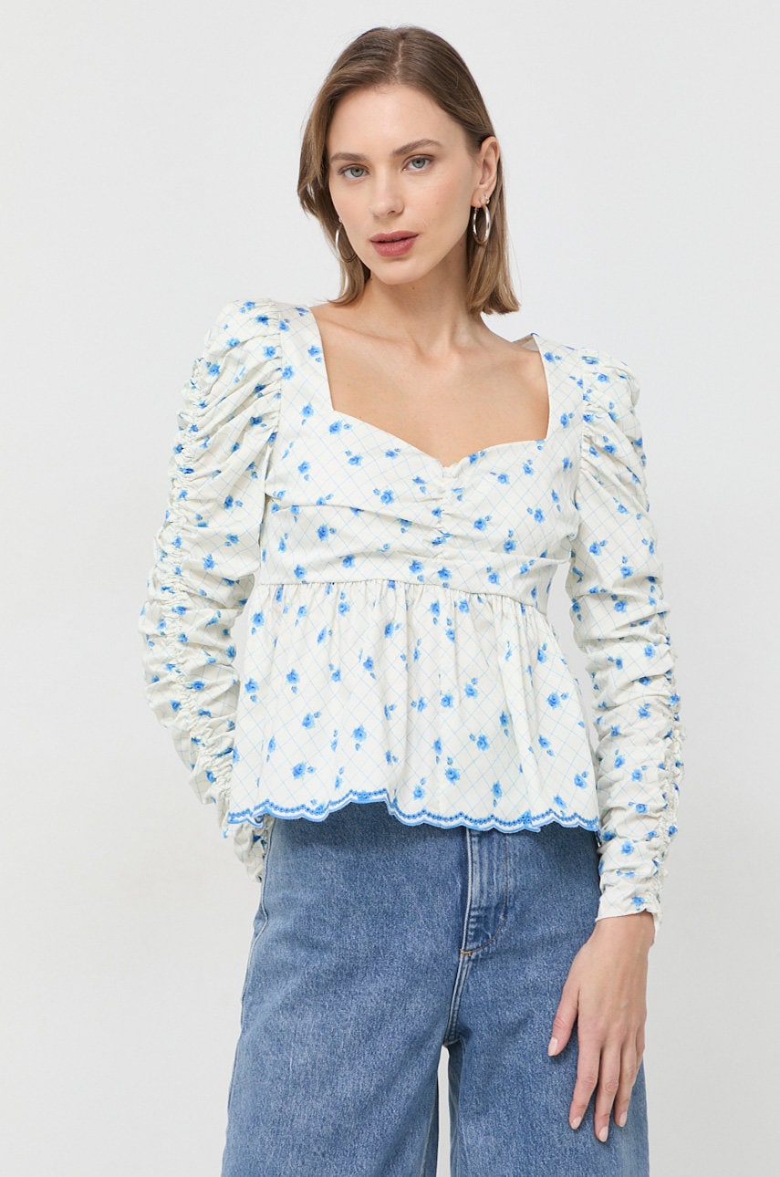 Notes du Nord bluza Francesca femei, culoarea alb, modelator