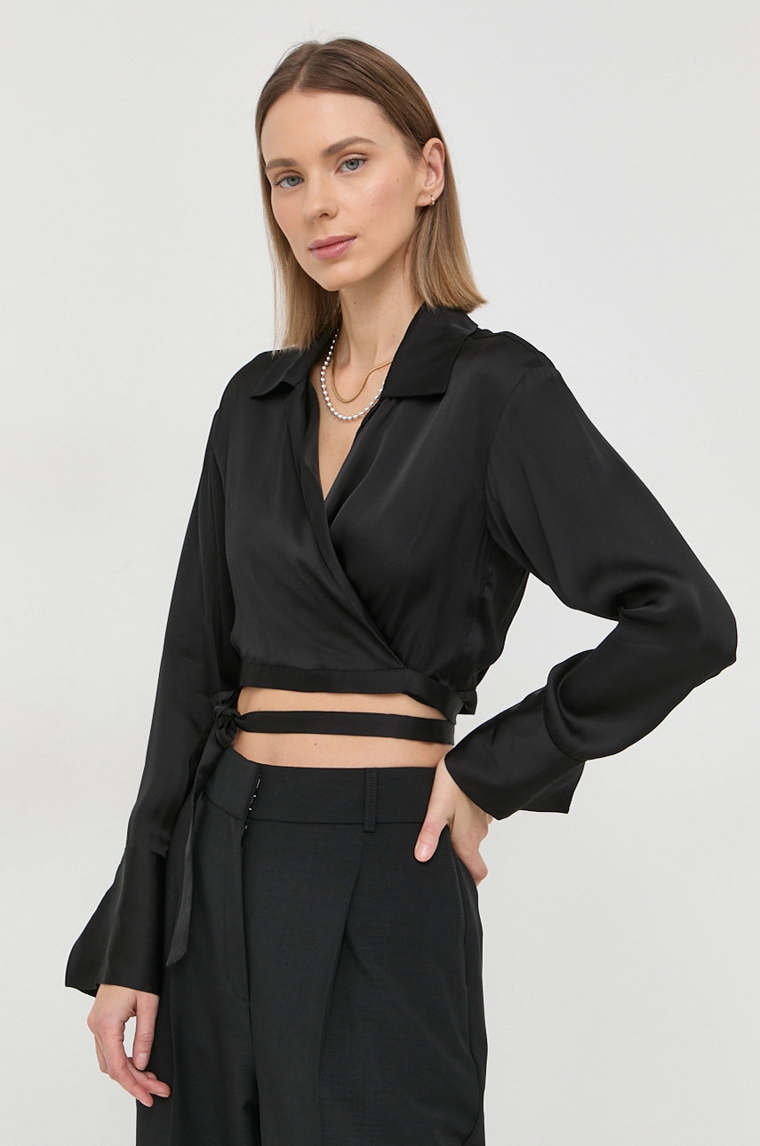 Herskind bluza Zikka femei, culoarea negru, neted