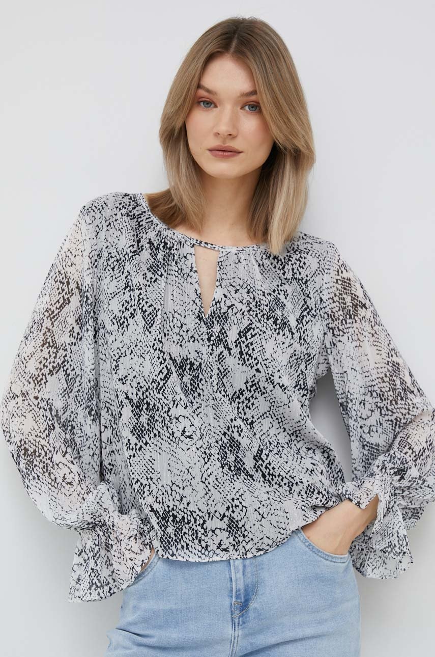 

Блузка Dkny женская цвет серый узор
