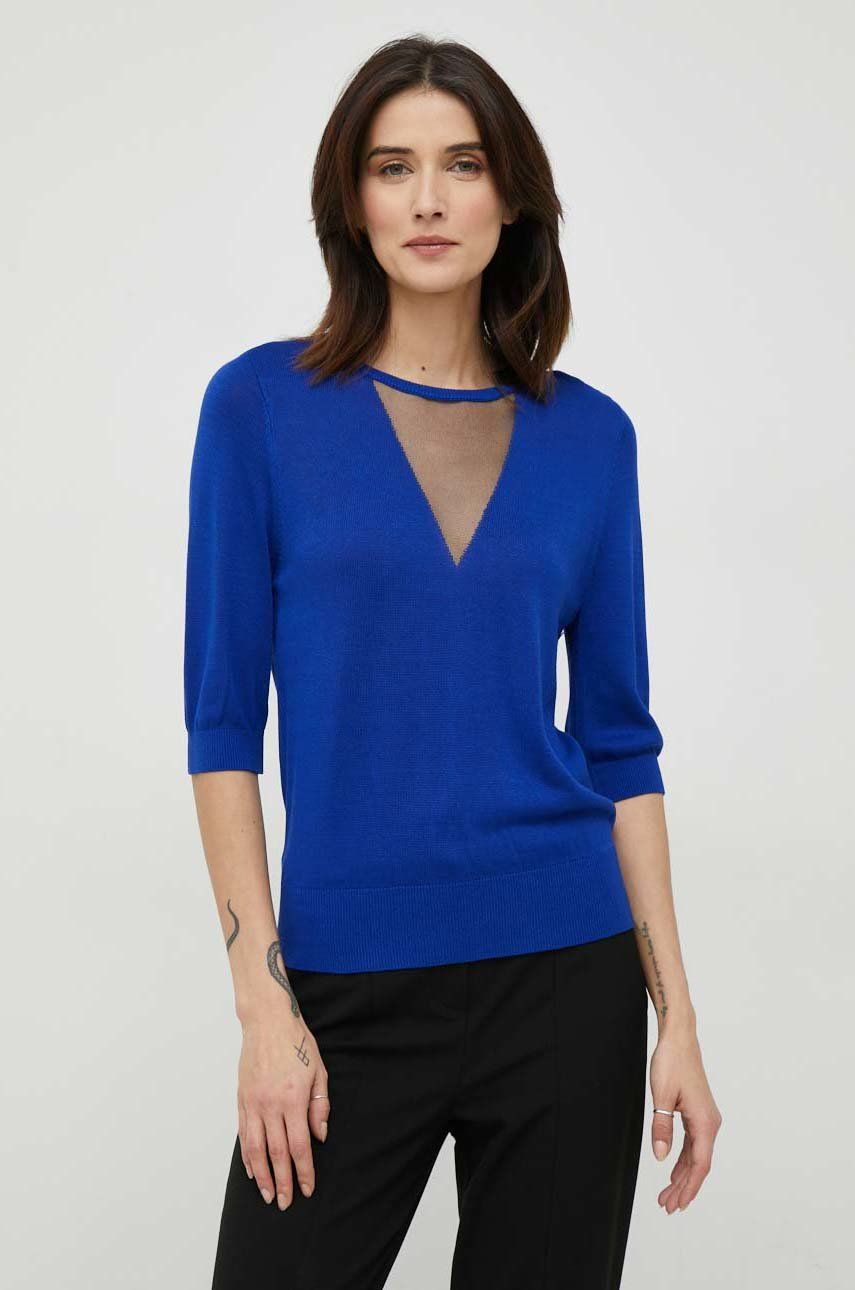 Dkny sweter damska kolor niebieski