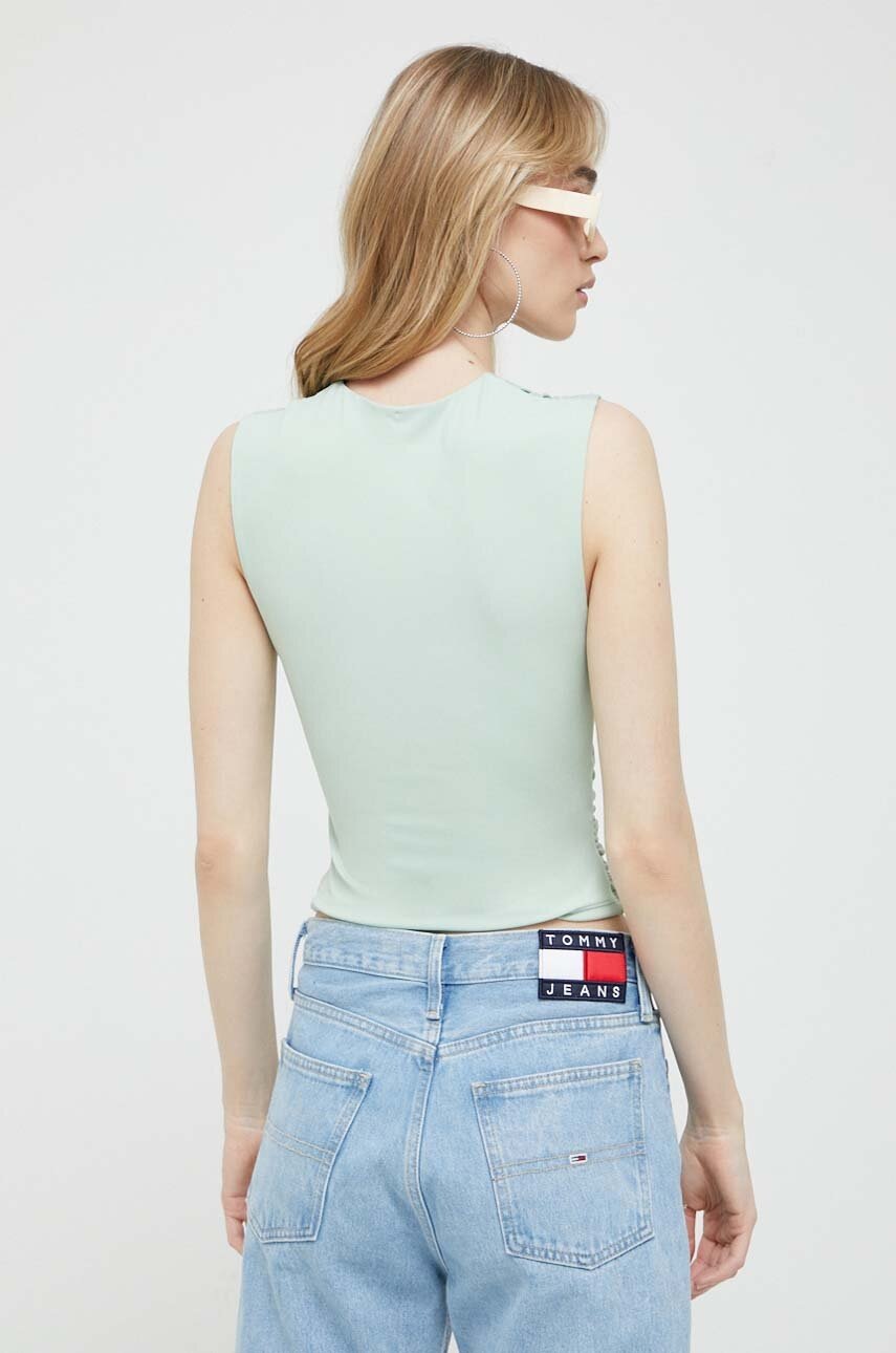 Abercrombie & Fitch Bluza Femei, Culoarea Verde, Neted