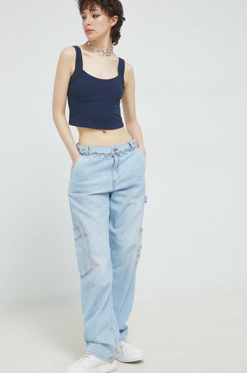 Top Abercrombie & Fitch χρώμα: ναυτικό μπλε φωτογραφία