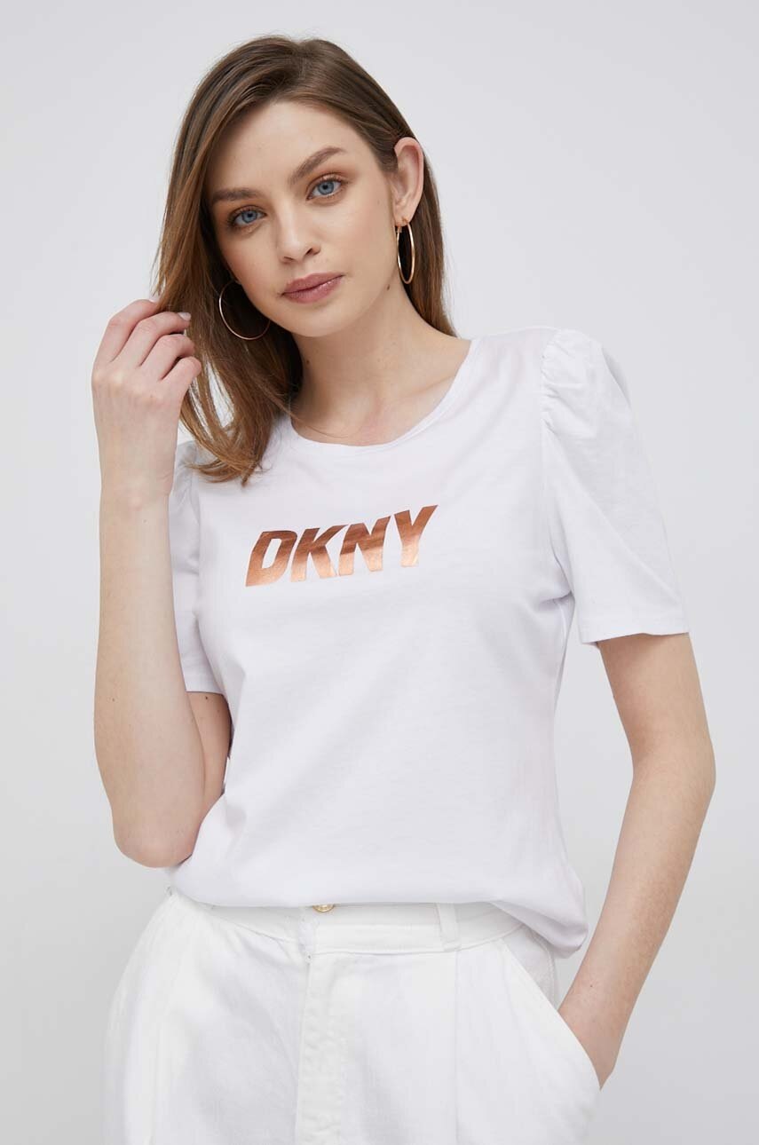 

Футболка Dkny жіночий колір білий