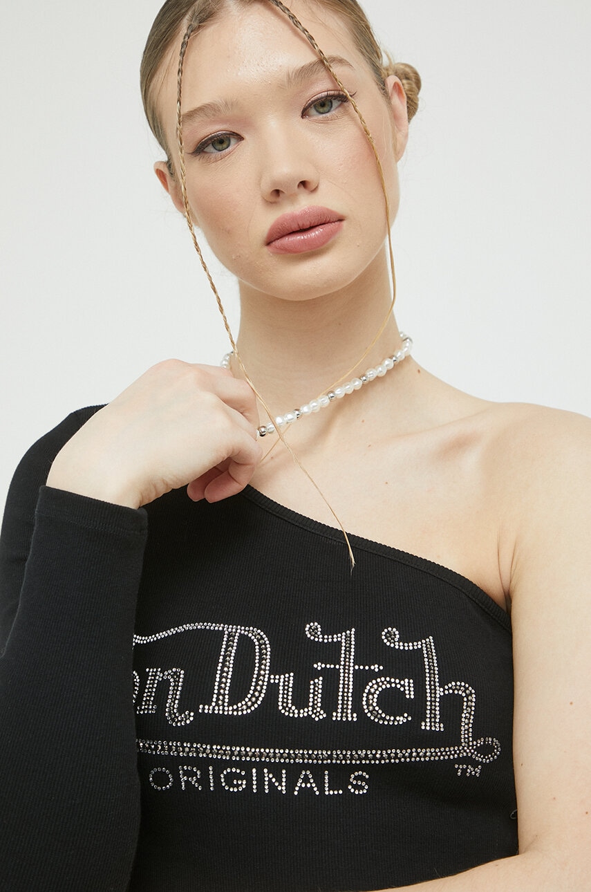 Longsleeve Von Dutch χρώμα: μαύρο φωτογραφία