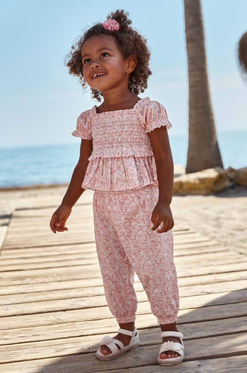 E-shop Dětské bavlněné kalhotky Mayoral růžová barva