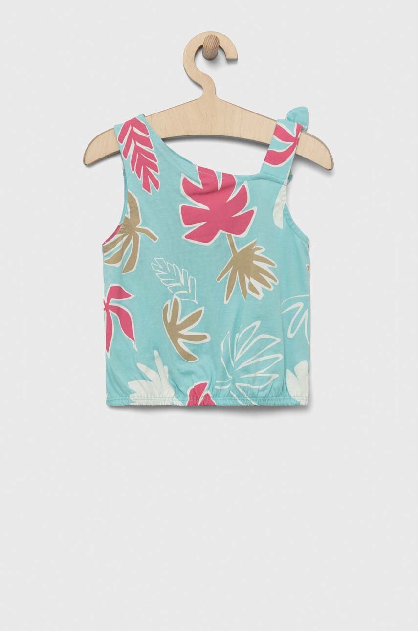 Дитяча бавовняна блузка United Colors of Benetton колір бірюзовий візерунок в Тернополі Дитяча бавовняна блузка United Colors of Benetton колір бірюзовий візерунок в Тернополі