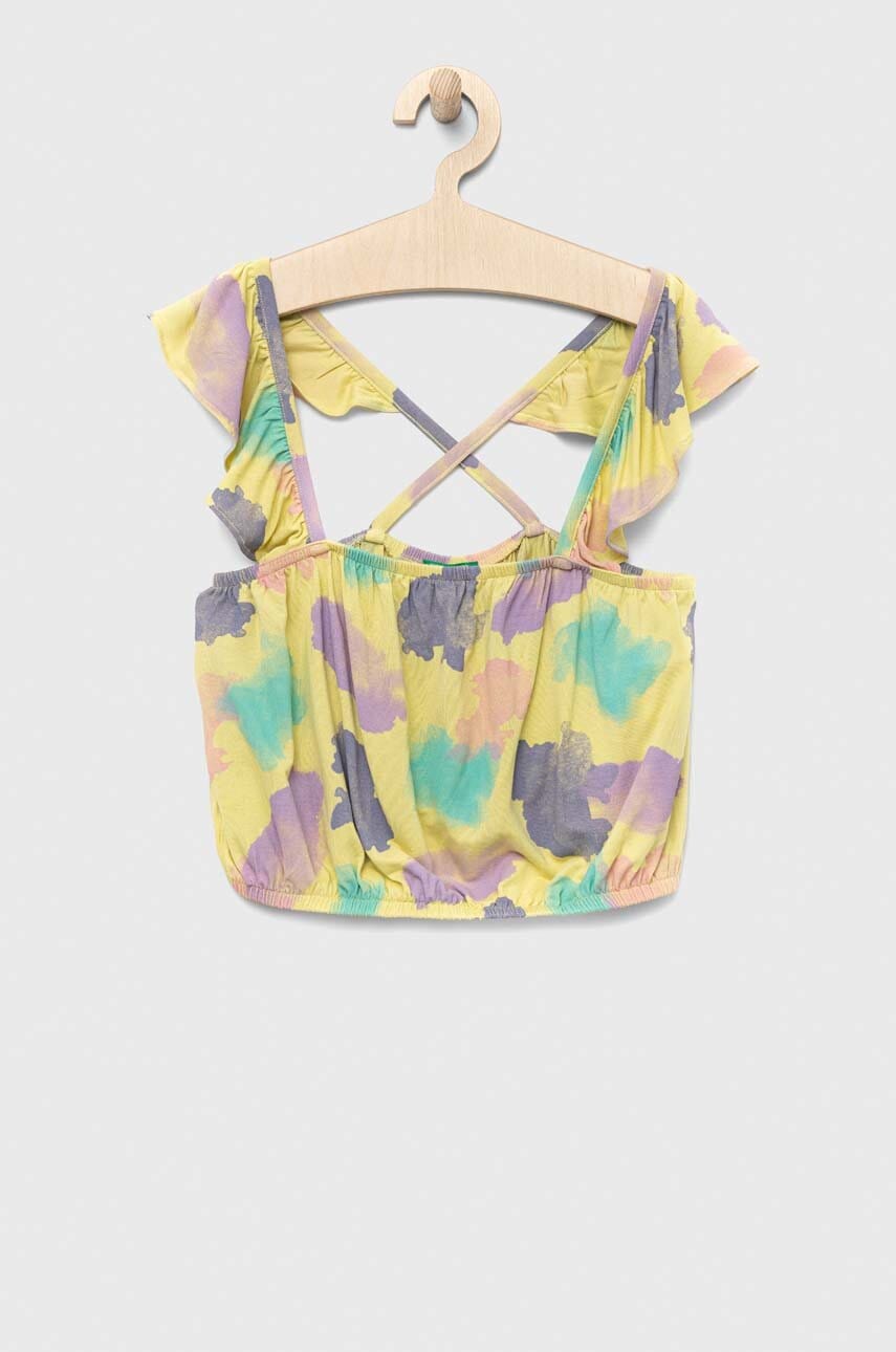 United Colors of Benetton bluza copii culoarea verde