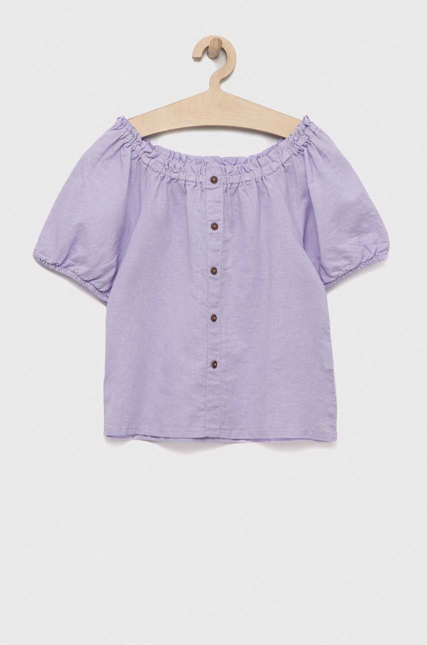 United Colors of Benetton bluza de in pentru copii culoarea violet, neted