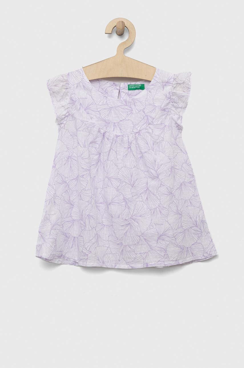 United Colors of Benetton bluza de in pentru copii culoarea violet, modelator