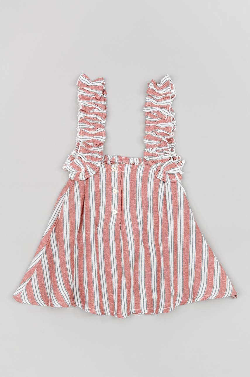 Детская хлопковая блузка zippy цвет розовый узор Детская хлопковая блузка zippy цвет розовый узор