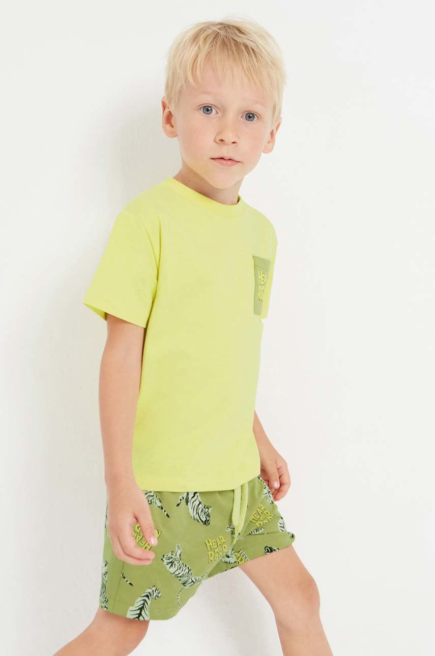 Detské pyžamo Mayoral zelená farba, s potlačou