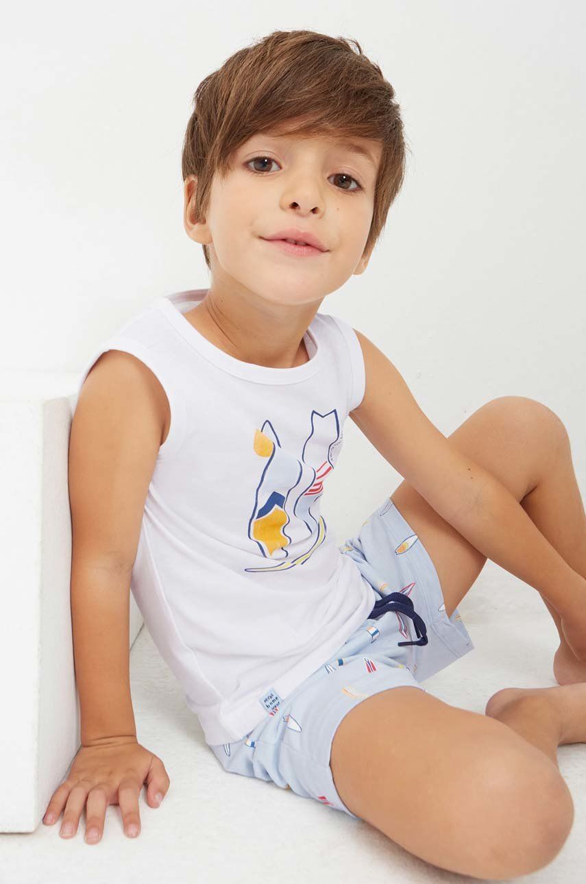 Mayoral pijamale de bumbac pentru copii culoarea albastru marin, cu imprimeu