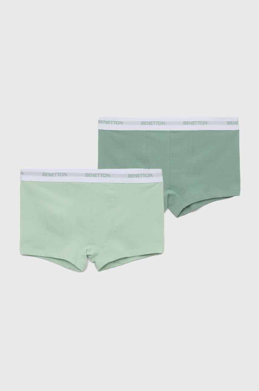 

Детски боксерки United Colors of Benetton (2 броя) в зелено, Зелен