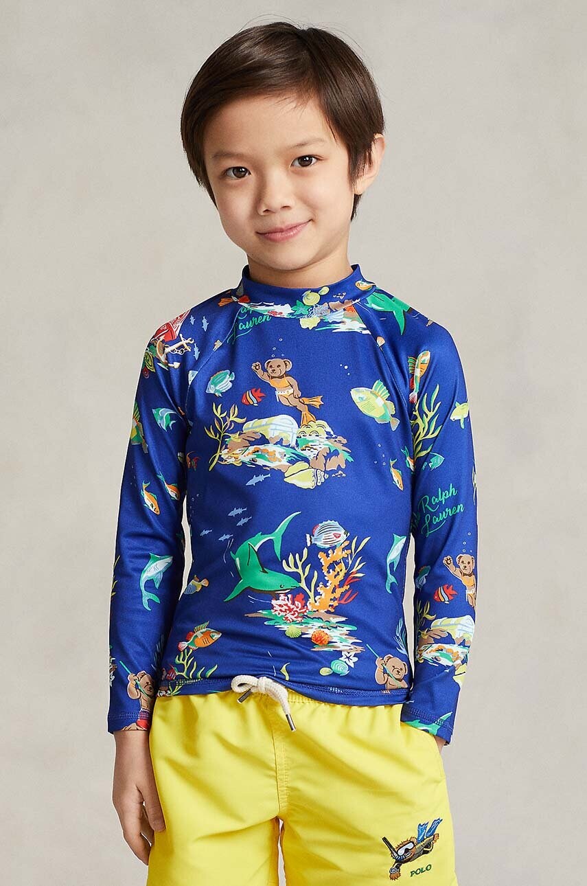 

Дитячий купальний лонгслів Polo Ralph Lauren колір синій