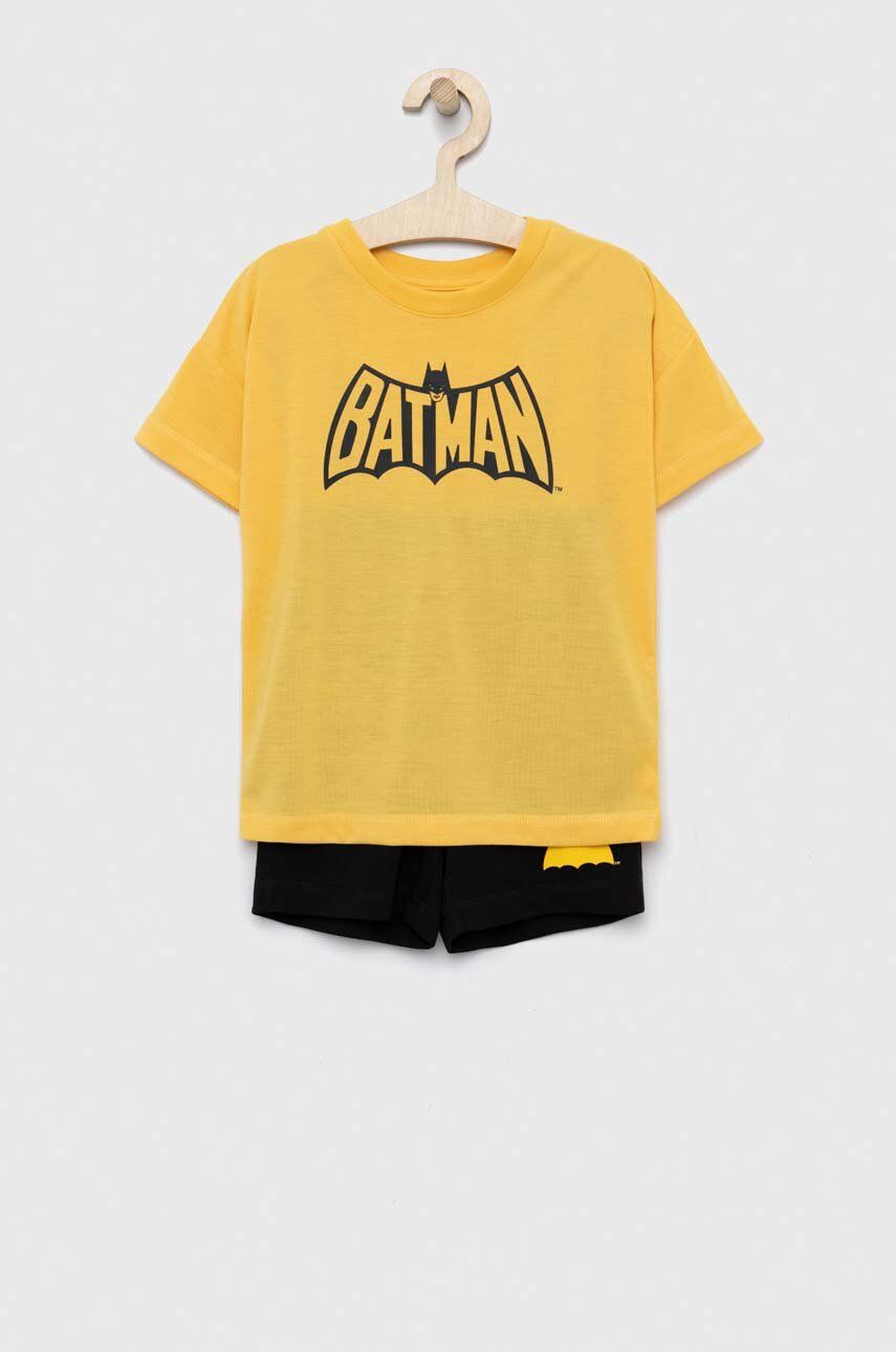 Gap GAP piżama dziecięca kolor żółty z nadrukiem