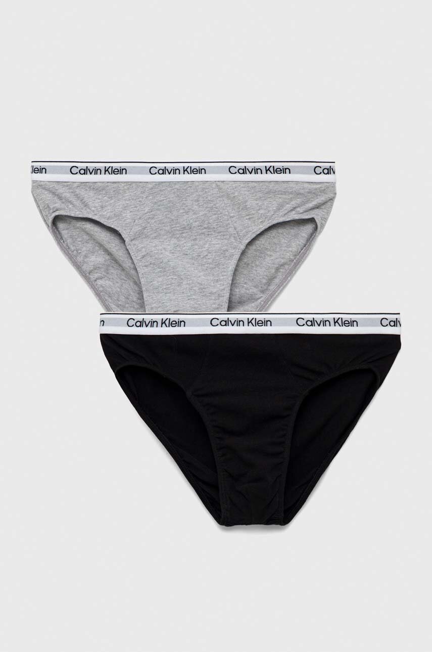

Детски слипове Calvin Klein Underwear (2 броя) в сиво, Сив