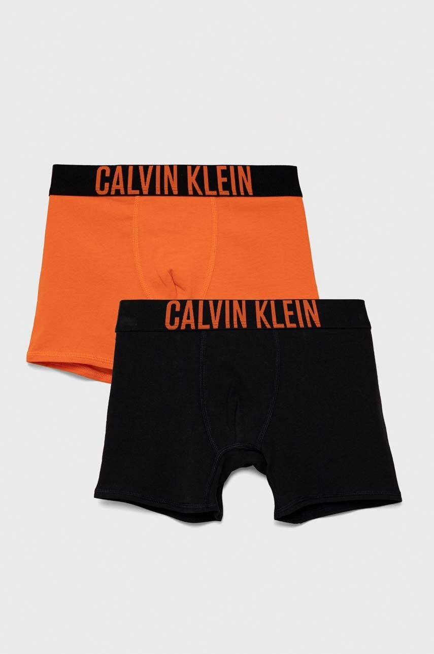 

Детски боксерки Calvin Klein Underwear (2 броя) в оранжево, Оранжев