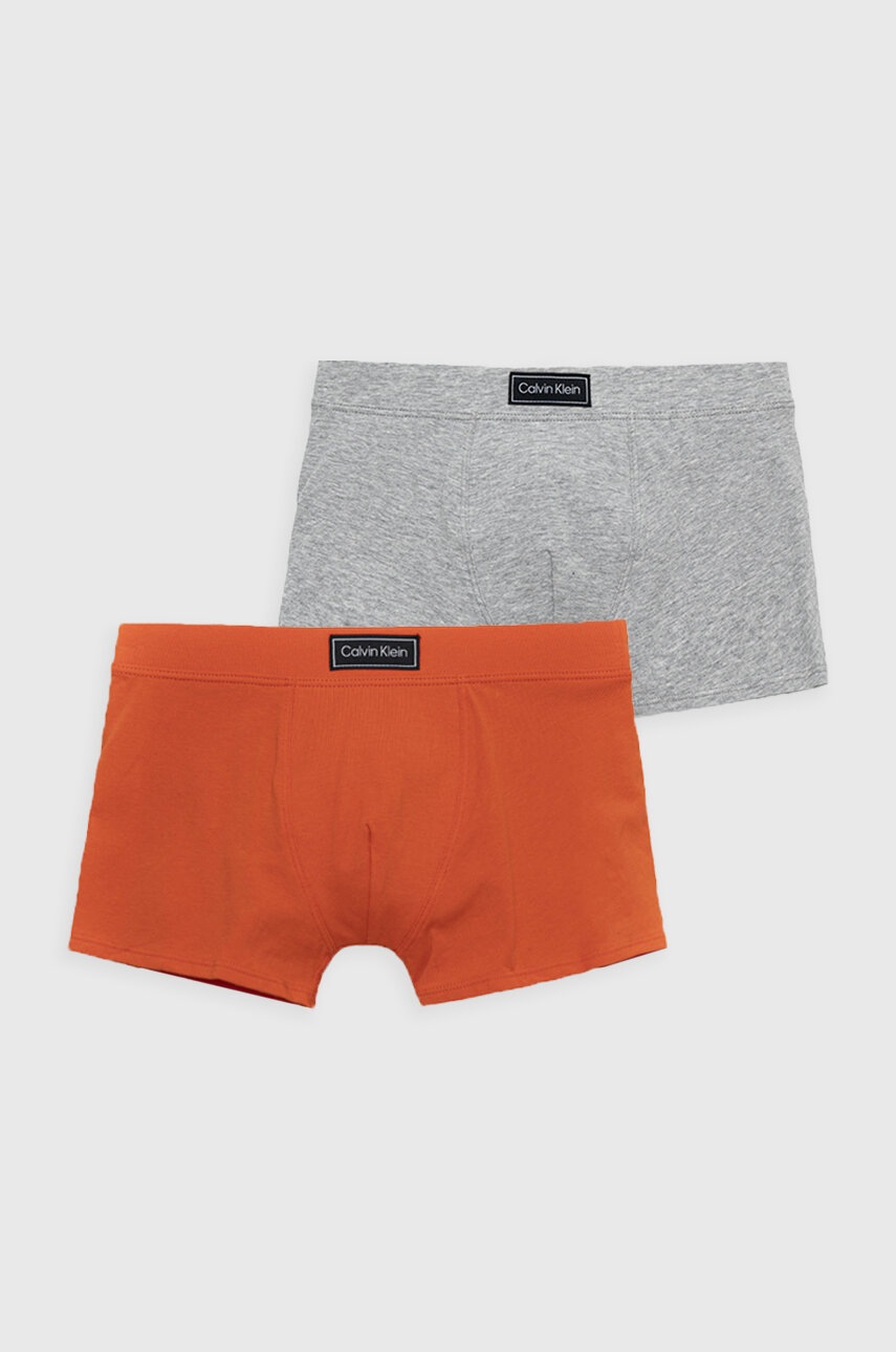 

Детски боксерки Calvin Klein Underwear (2 броя) в оранжево, Оранжев