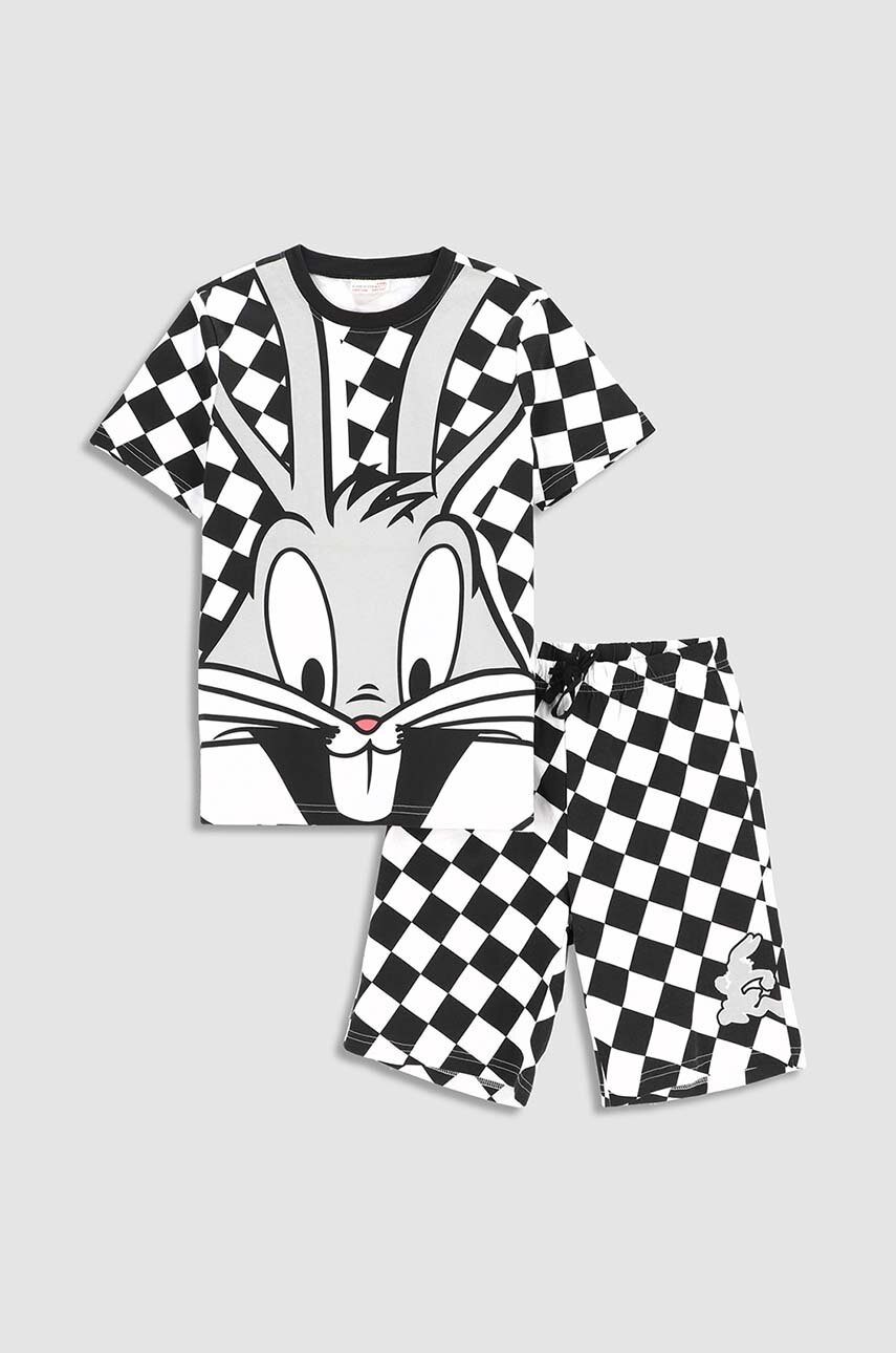 

Детская хлопковая пижама Coccodrillo X Looney Tunes цвет чёрный узор