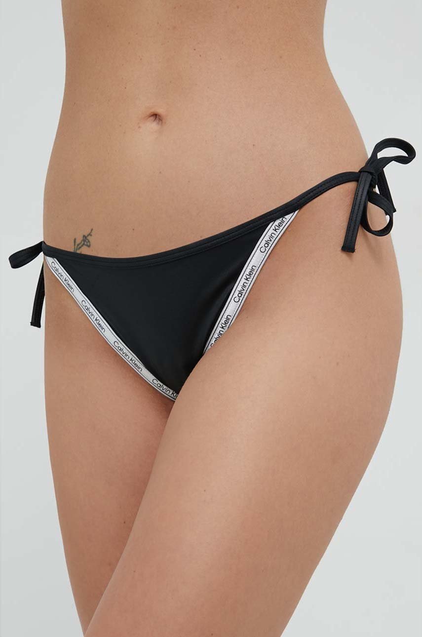 

Долнище на бански Calvin Klein в черно, Черен