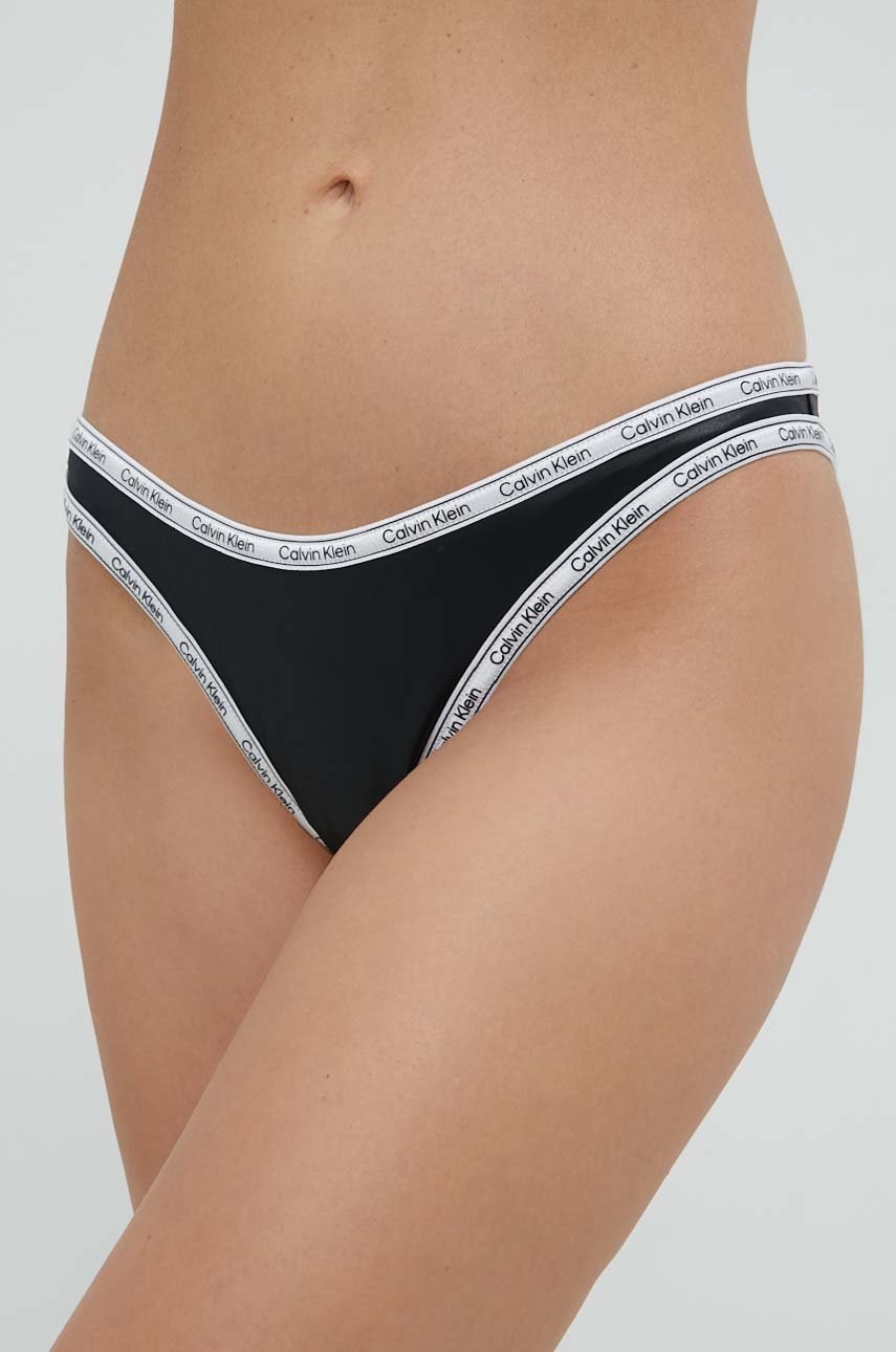 

Долнище на бански тип прашки Calvin Klein в черно, Черен