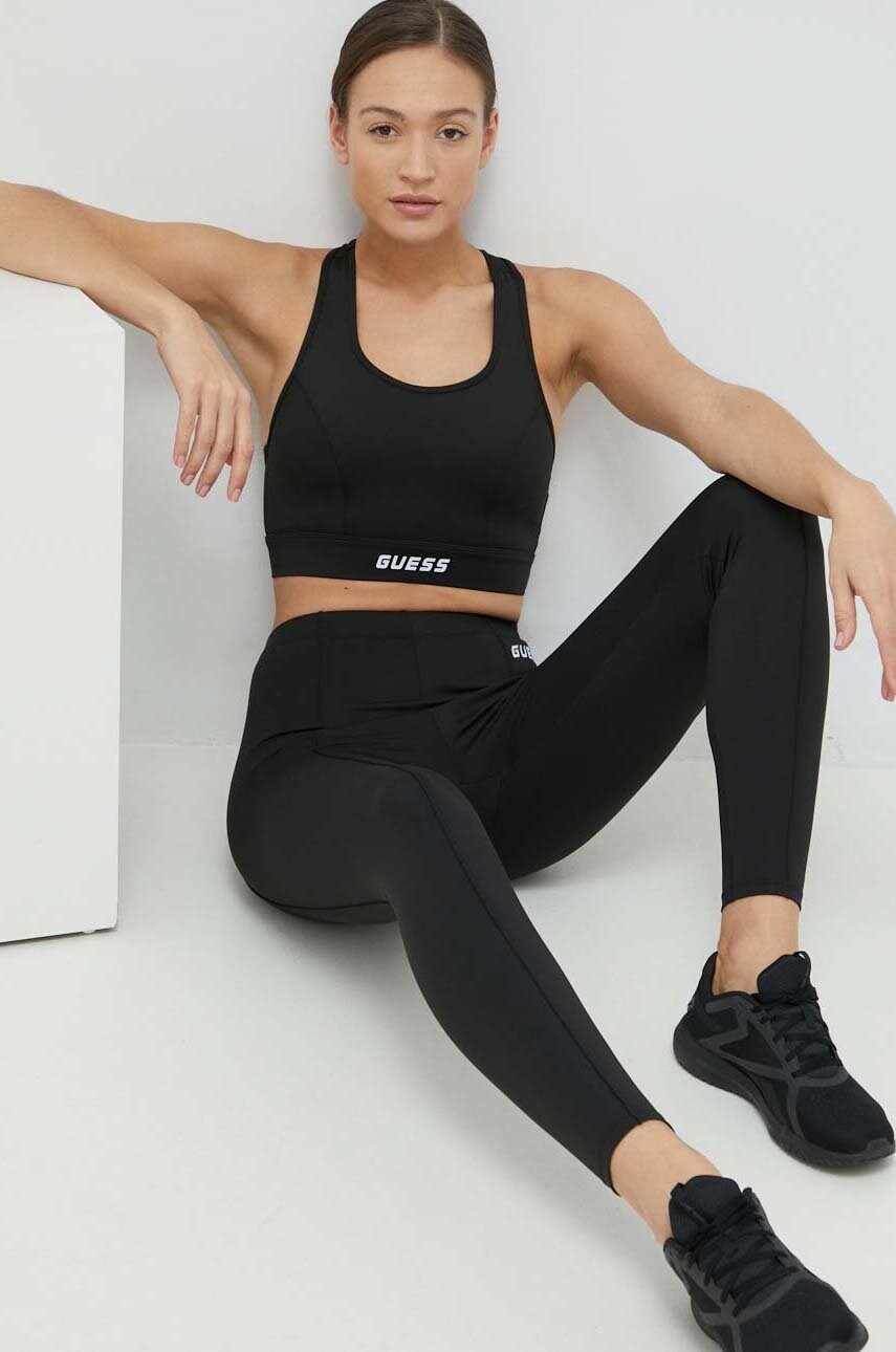 

Спортивный бюстгальтер Guess цвет чёрный однотонный