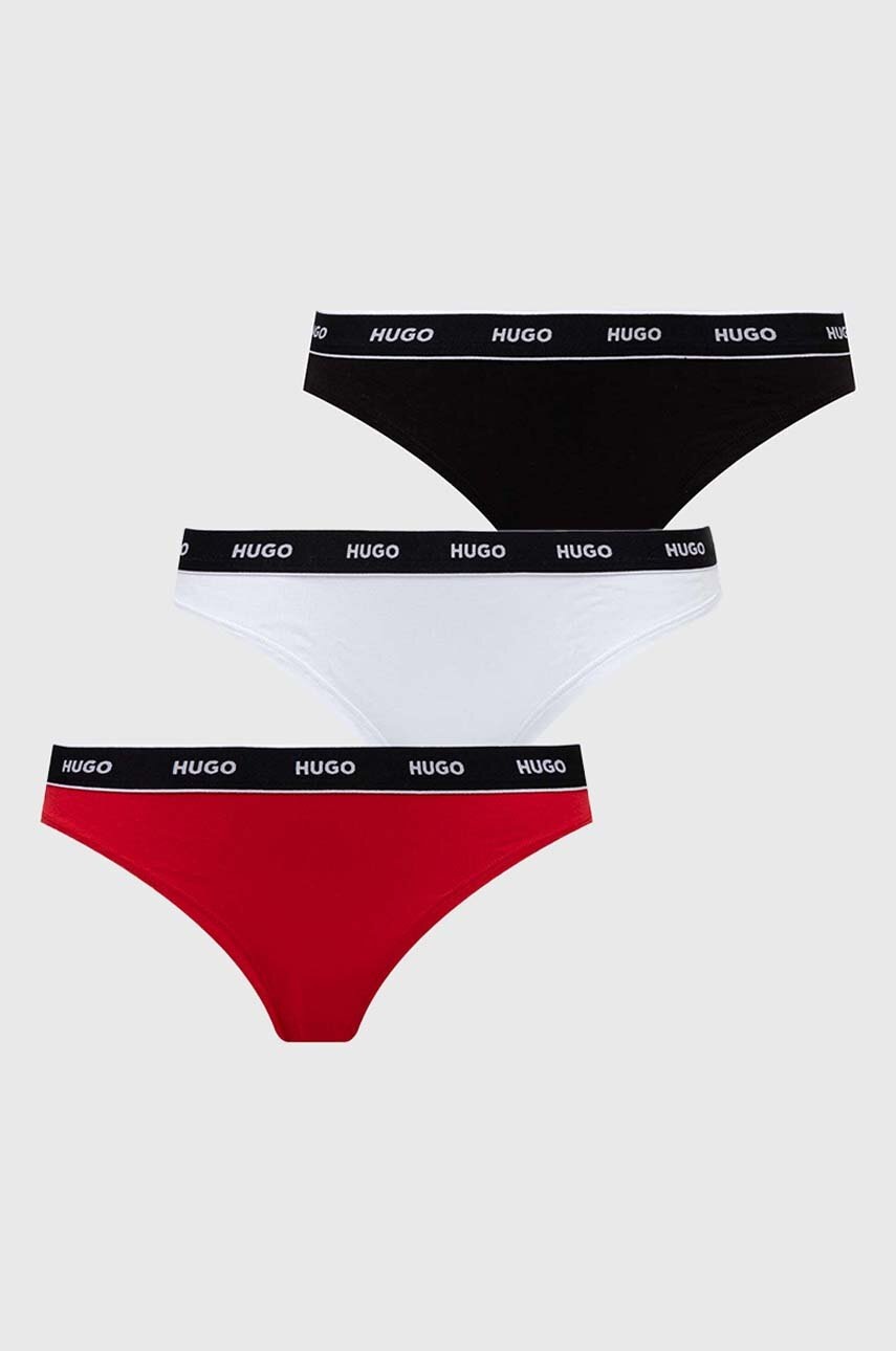 HUGO Tanga 3-pack Culoarea Roz