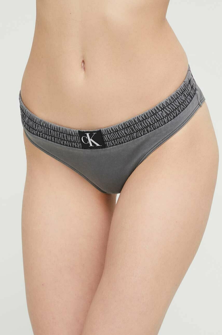 

Долнище на бански Calvin Klein в черно, Сив
