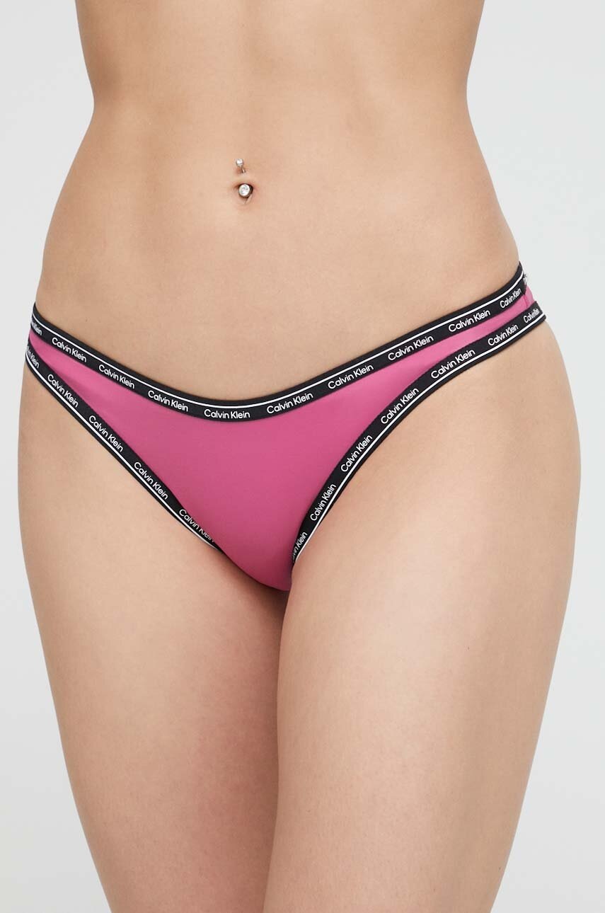 

Долнище на бански тип бразилиана Calvin Klein в лилаво, Виолетов
