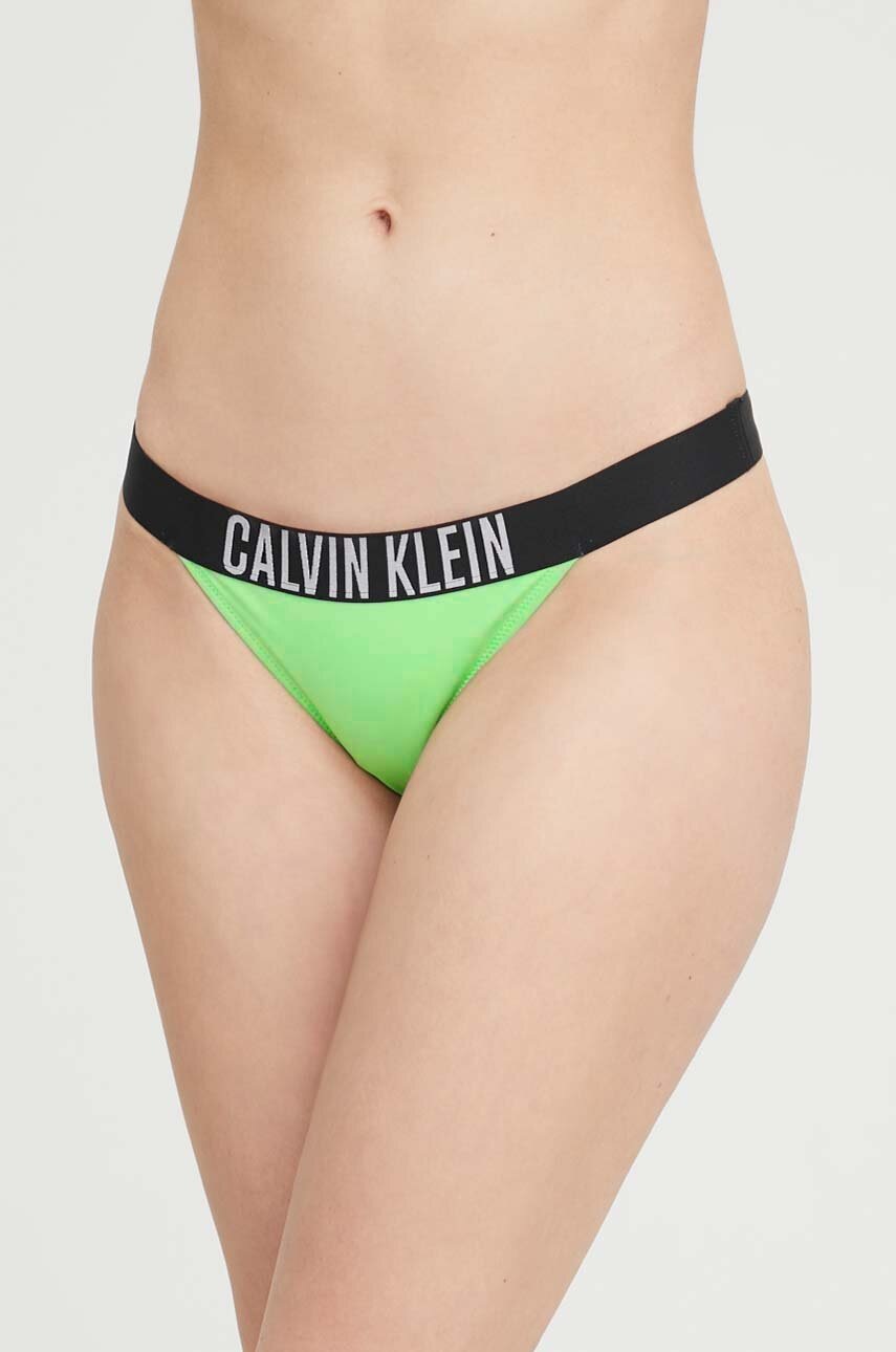 

Долнище на бански тип бразилиана Calvin Klein в зелено, Зелен