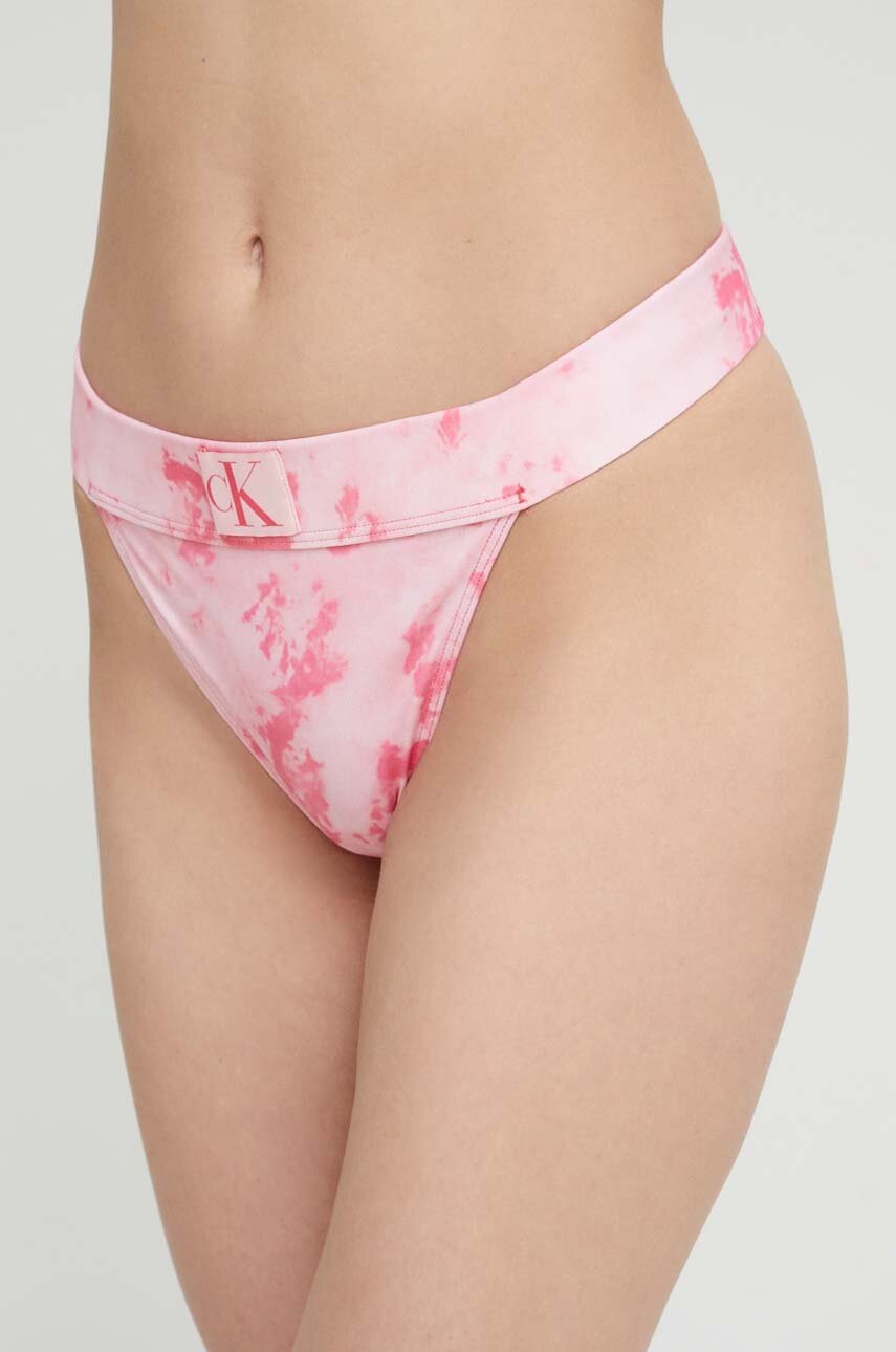 

Долнище на бански Calvin Klein в розово, Розов