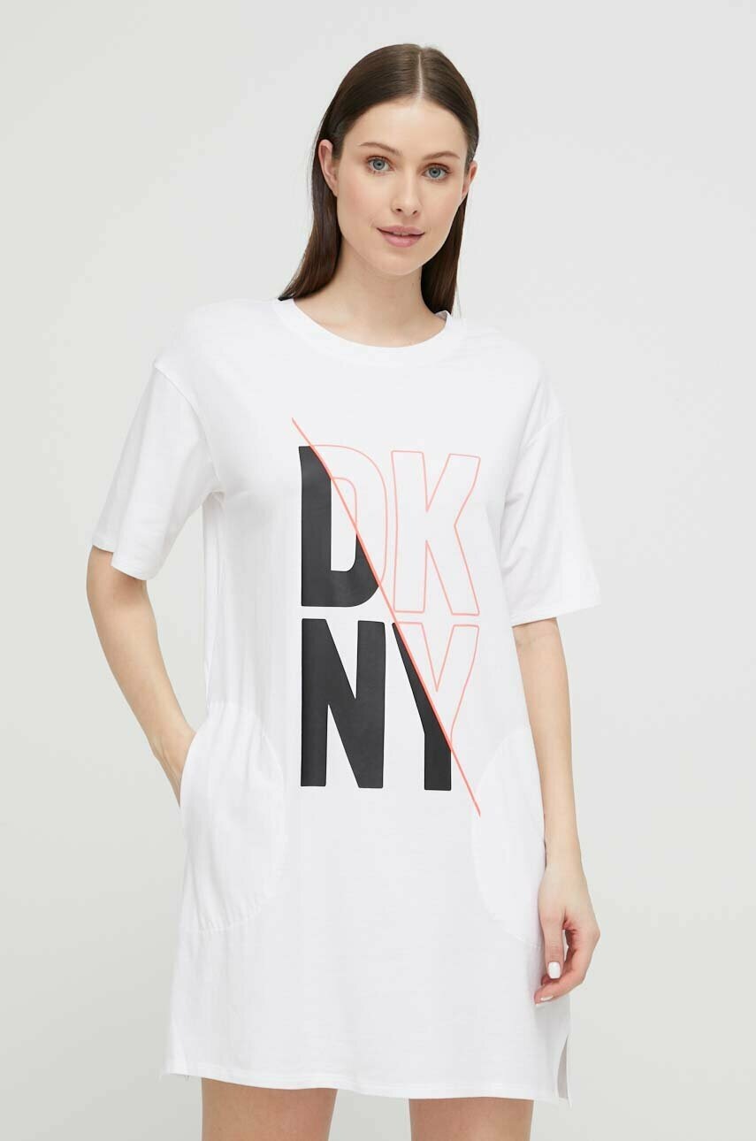 Dkny Camasa De Noapte Femei, Culoarea Alb