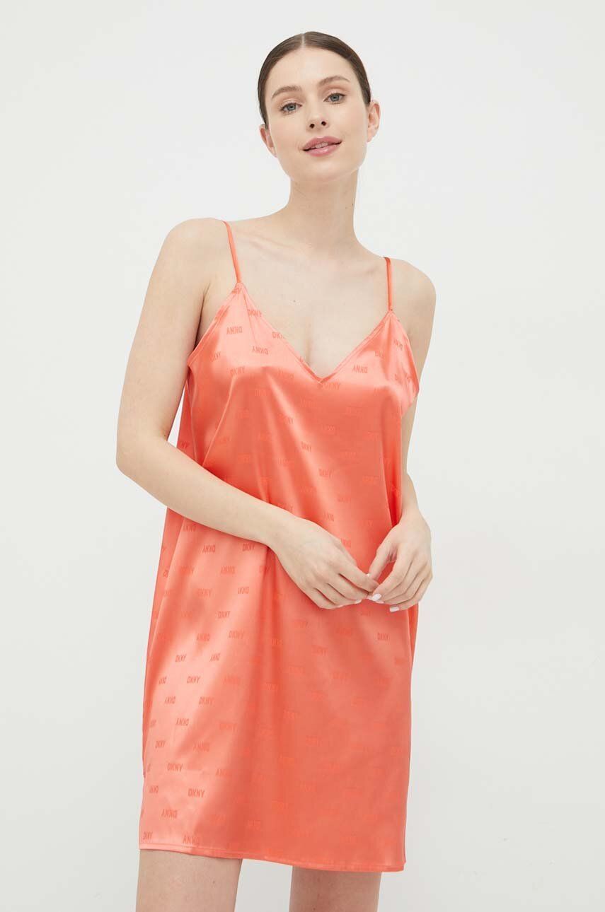 Dkny camasa de noapte femei, culoarea portocaliu answear.ro imagine noua lenjerie-femei.ro