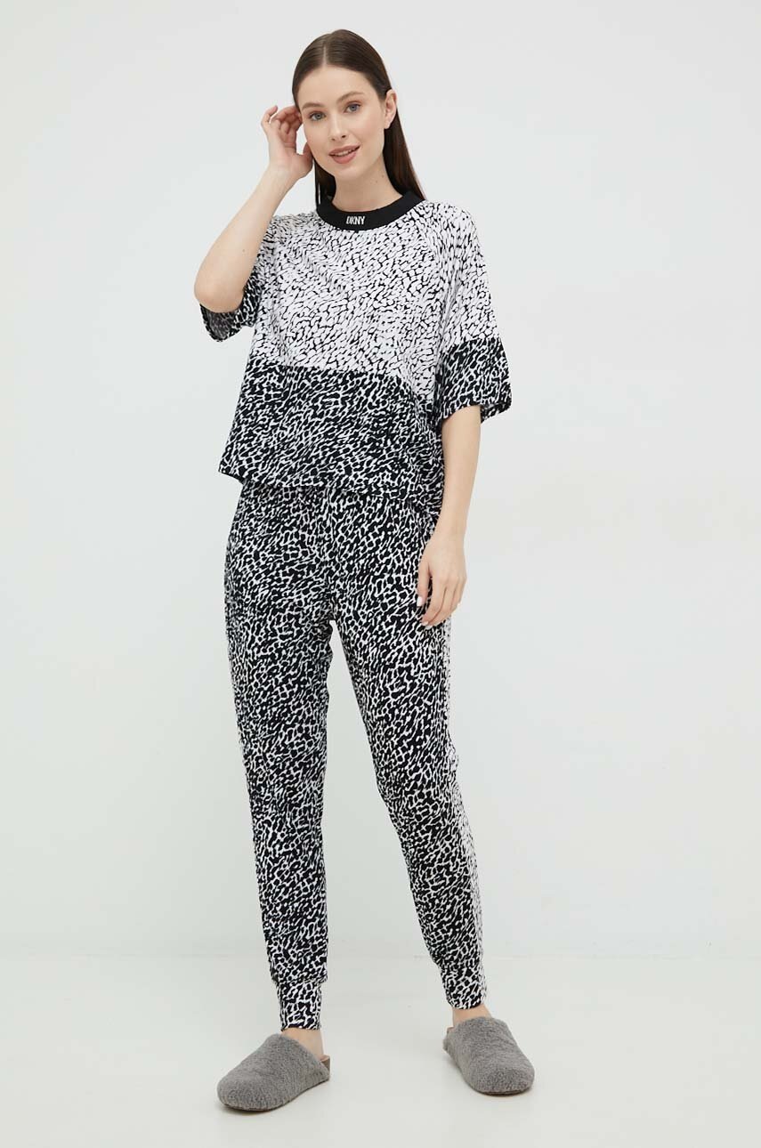 

Піжама Dkny жіноча колір чорний