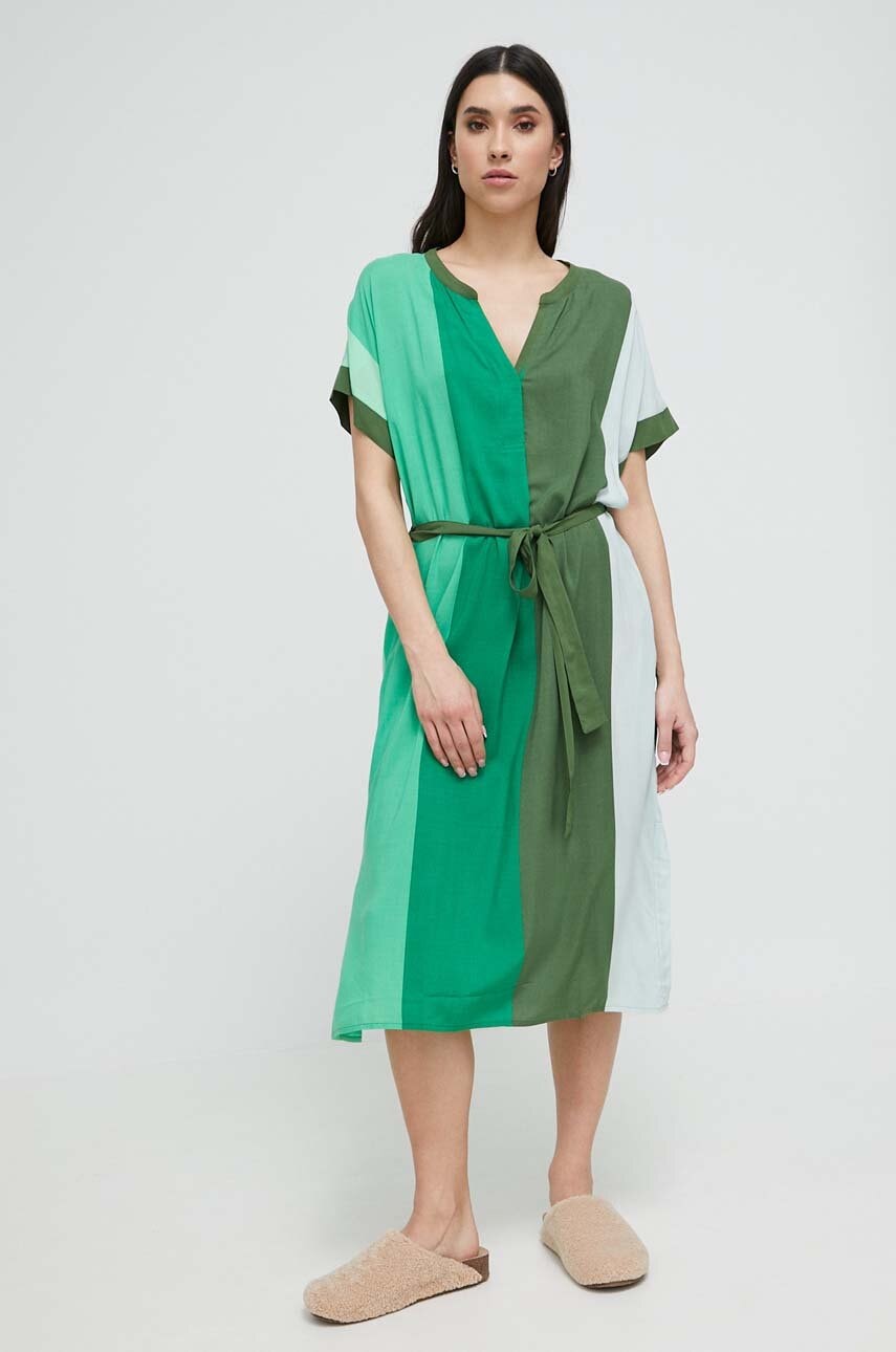 Dkny rochie de plajă femei, culoarea verde