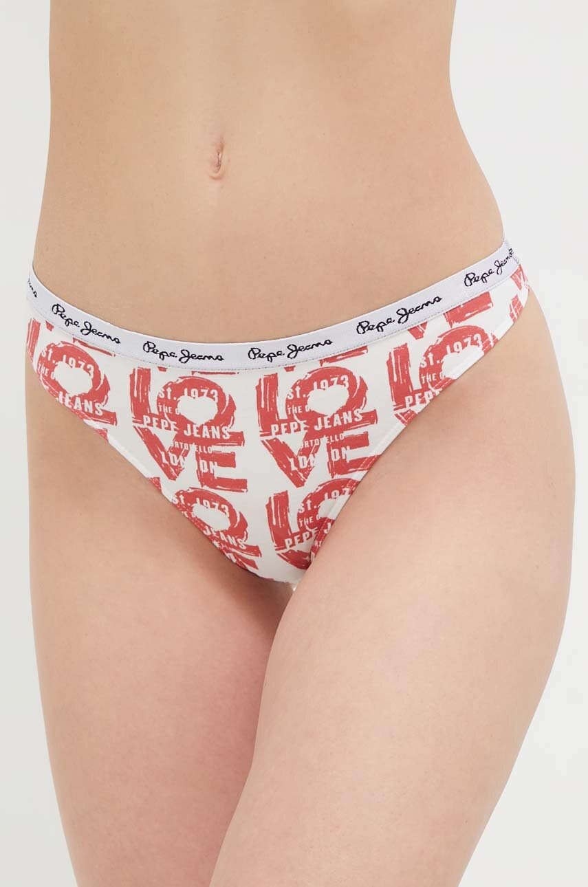 

Стринги Pepe Jeans 3 шт цвет красный