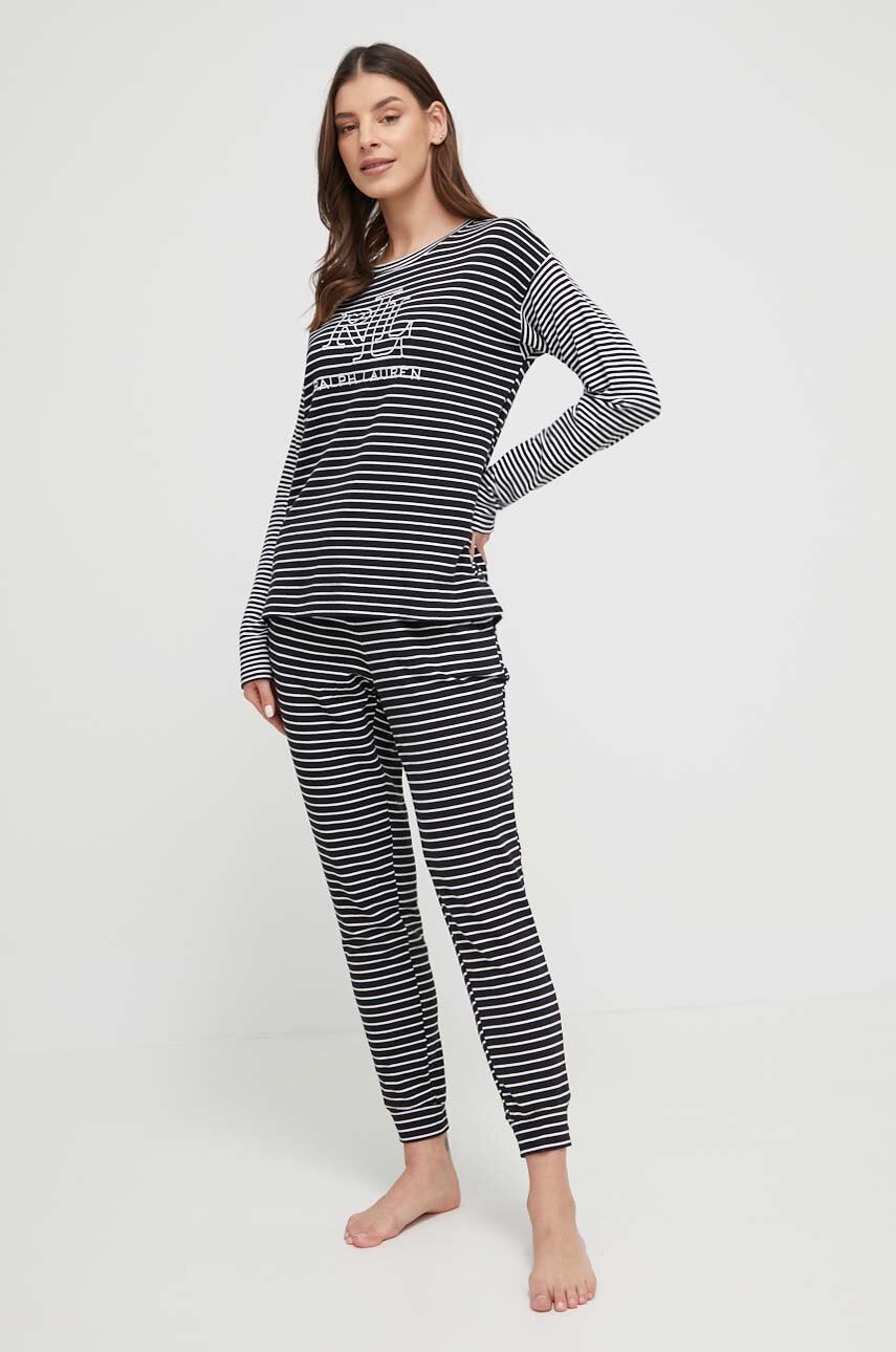 

Пижама Lauren Ralph Lauren женская цвет чёрный