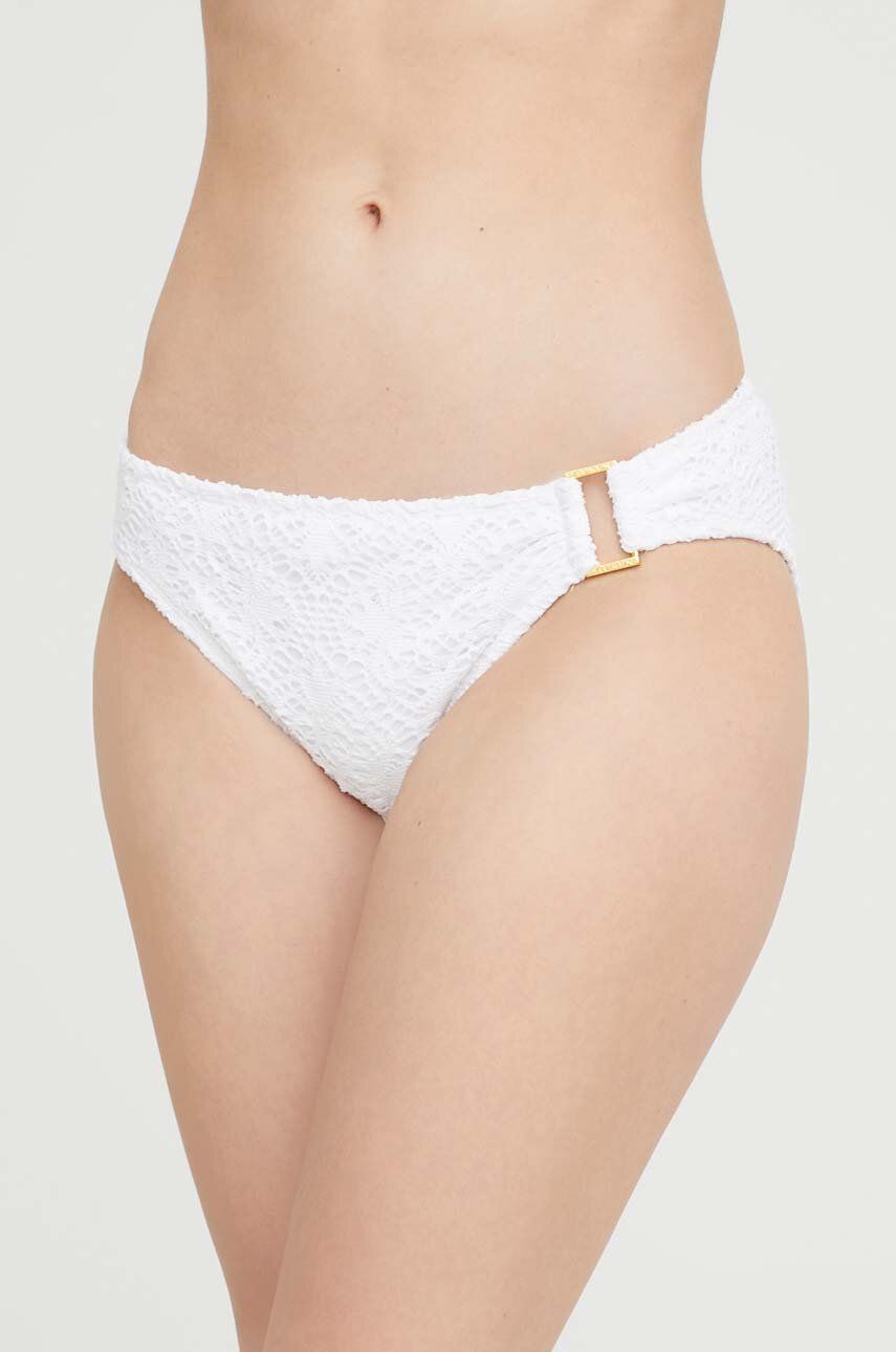Plavkové kalhotky Lauren Ralph Lauren bílá barva - bílá -  Hlavní materiál: 92 % Polyester