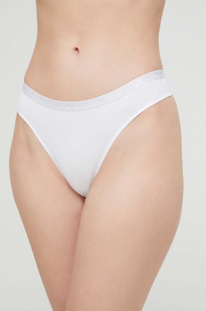 Emporio Armani Underwear Tanga 2-pack Culoarea Alb