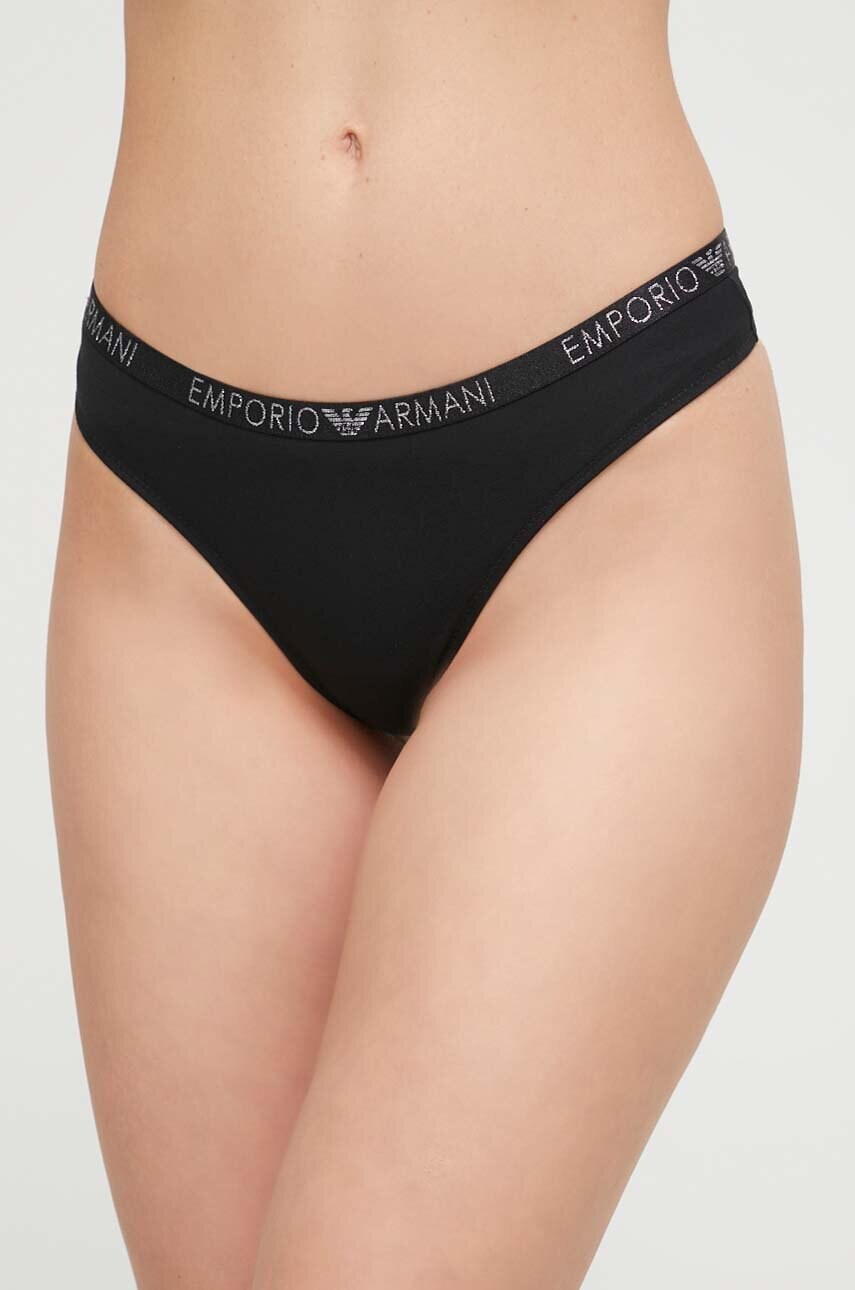 

Стринги Emporio Armani Underwear 2-pack колір чорний