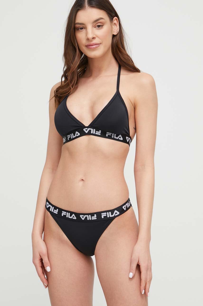 Fila Costum De Baie Din Doua Piese Culoarea Negru, Cupa Usor Rigidizata